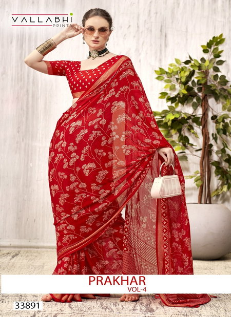 Prakhar Vol 4 By Vallabhi Moss Georgette Online Daily Wear Saree Wholesale
